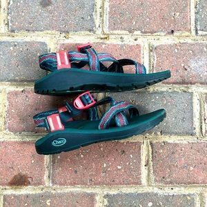 Chaco womens sandals- green/pink. Sz 8